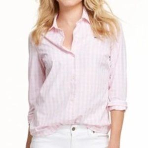 Vineyard Vines Pink Gingham Button Down Size 8